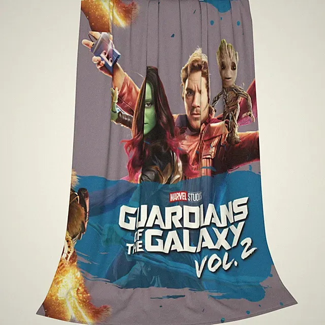 Baby Groot Marvel themed Fun Blanket Soft Flannel Blanket Multi-Purpose Use Gift