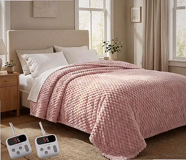 Cozy Queen Size Heated Electric Blanket with Dual Control & 10 Heating Levels
