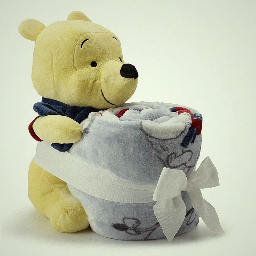Disney Winnie The Pooh Buddy & Plush Throw Blanket Combo Set 50”x60” NEW