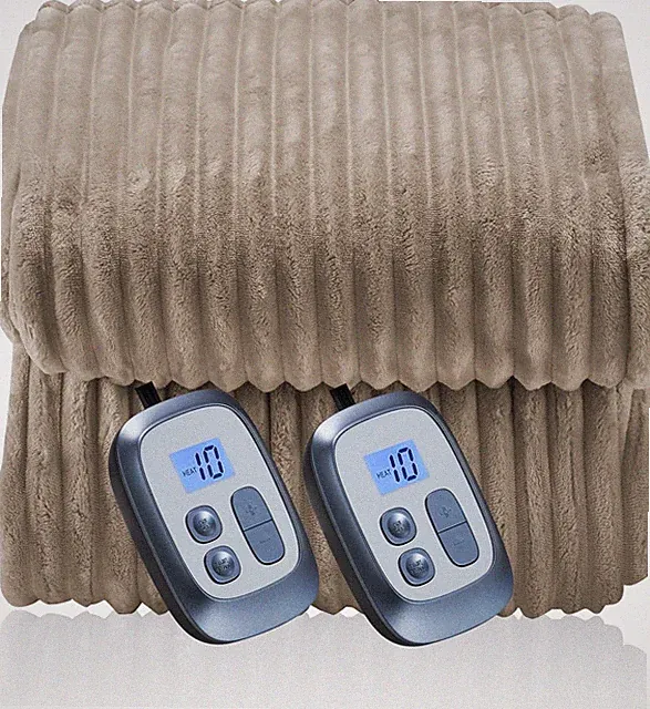 Electric Blanket 84"X90" Queen Size Heated Blanket with 10 Heat Settings & 1-12