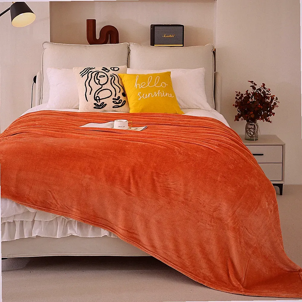 Flannel Fleece Blankets King Size Throw Bed Blanket Soft Lightweight