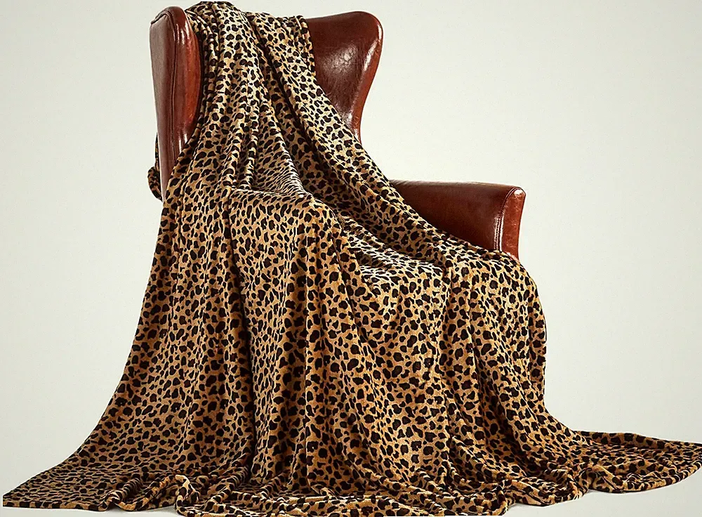 Leopard Throw Blanket Decorative Fleece Throw | Ultra-Plush Colorful Oversized