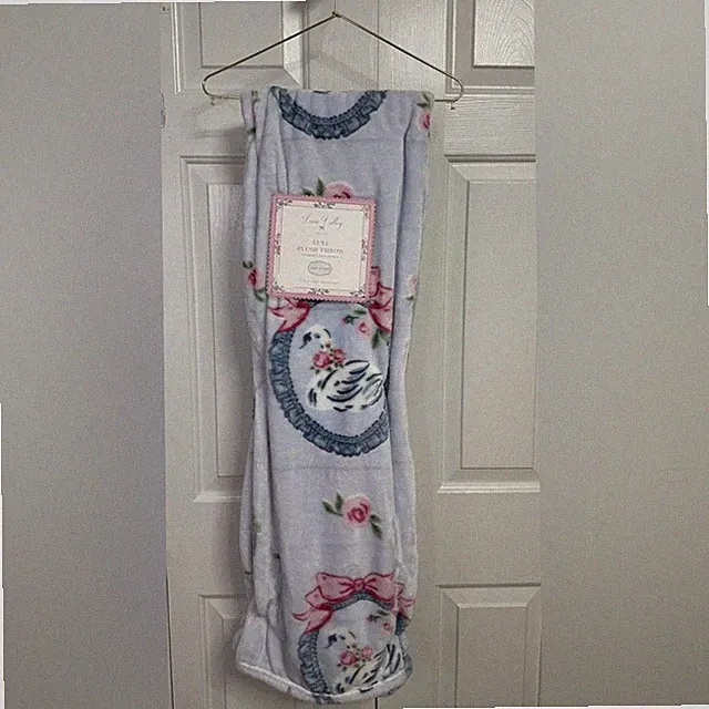 Loire Valley Swan Ballet Shoe Throw Blanket