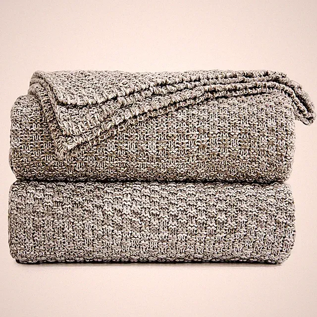 Longhui bedding Knitted Throw Blanket for Couch, Soft, Cozy Machine Washable...
