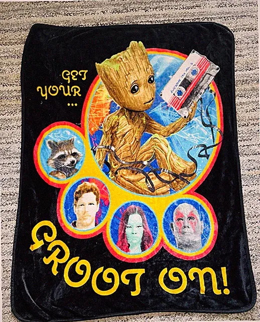 Marvel Guardians of the Galaxy Fleece Blanket Get Your Groot On 39x50 Throw