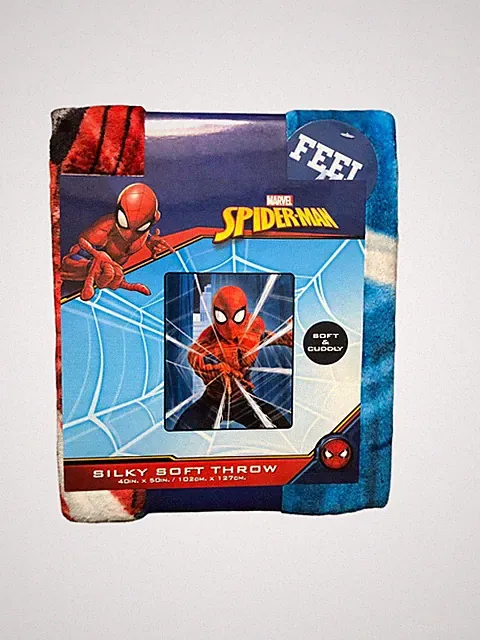 Marvel Spider-Man Throw Silky Blanket 40”x 50” Soft ($)