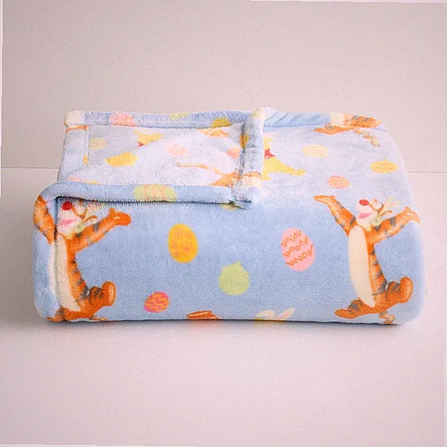 NEW DISNEY WINNIE THE POOH TIGGER EASTER EGGS THROW BLANKET THE BIG ONE 5X6 FT