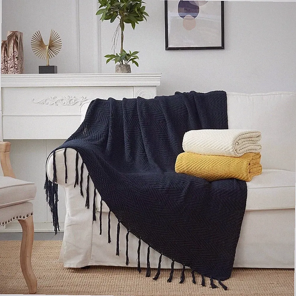 Chenille throw blankets