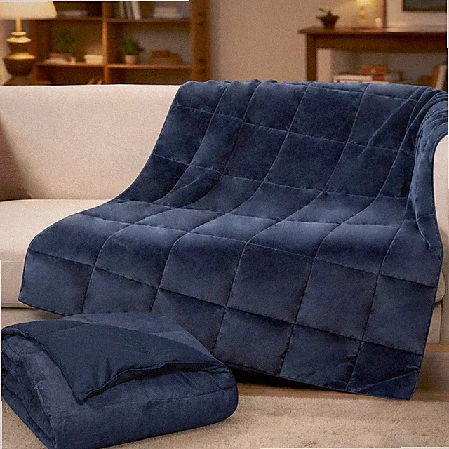 Reversible Down Alternative Blanket, Lightweight Couch Sofa Throw, Soft Micro...