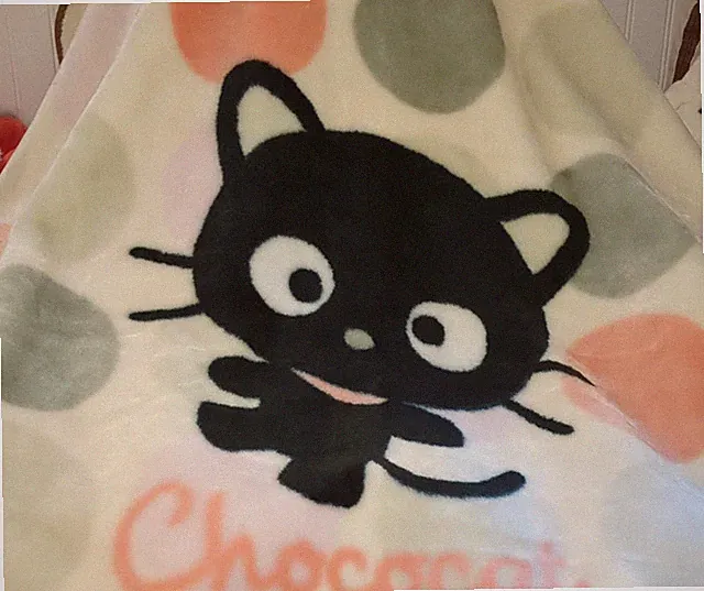 Sanrio Chococat Polka Dot Acrylic Blanket 140 x 100 cm Cartoon Bedroom Decor