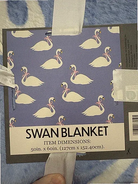 Silky Soft Throw Blanket featuring - Swans on Water