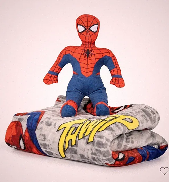 SPIDER-MAN PILLOW BUDDY & THROW BLANKET SET, SPIDERMAN