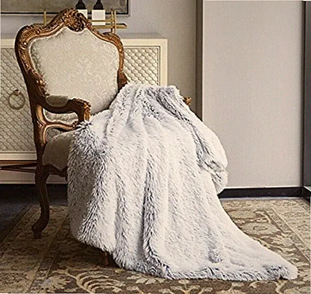Steel Gray Luxury Plush Ombre Cozy Soft Throw Blanket Micro Suede Back 50"x60"