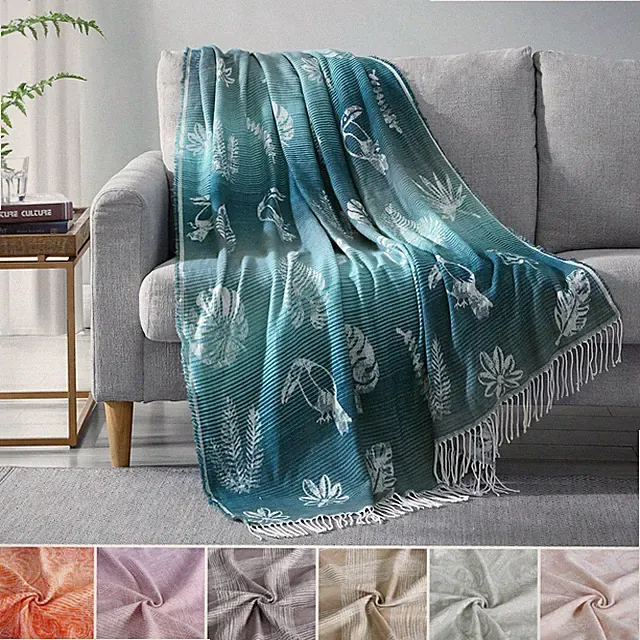 Sterling Creek Woven Silky Soft Lightweight Decorative Throw Blanket, 50" x 70"
