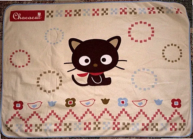 Vintage Sanrio CHOCOCAT Throw Blanket 55” X 39”